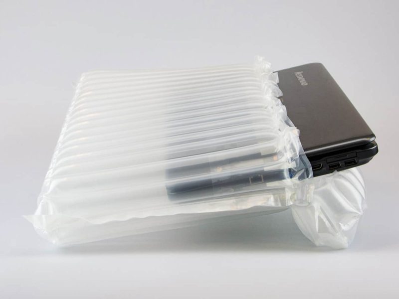 An image of our 18-inch laptop protective packaging BUBL Pod from BUBL Packaging